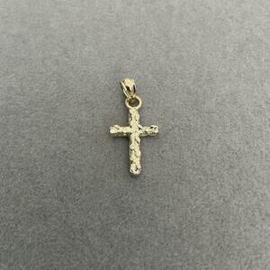 Solid 10k Gold Nugget Cross Pendant ~ NEW~ LAST ONE